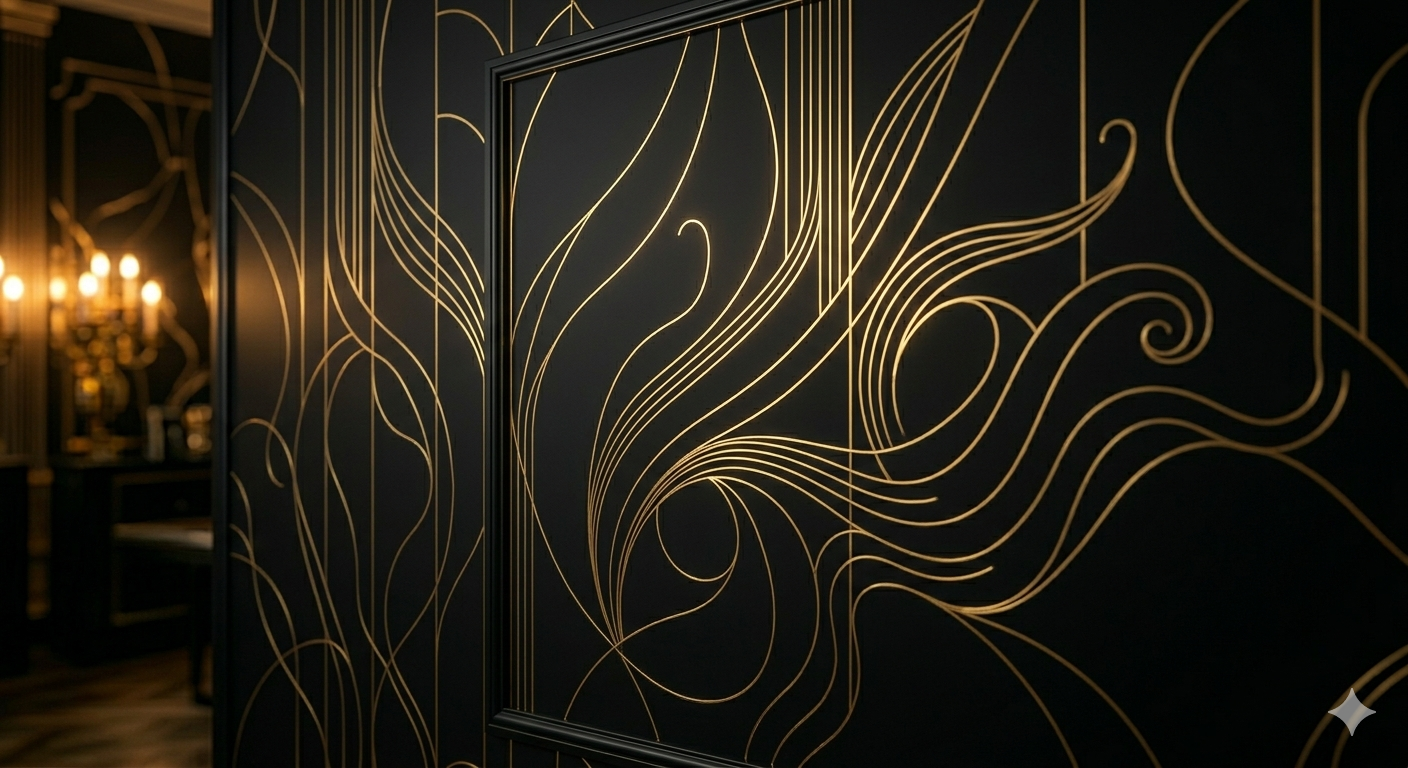 Elegant Gold Line Wallpaper
